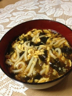 卵ワカメのあんかけうどん-レシピのメイン写真