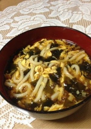 卵ワカメのあんかけうどん-レシピのメイン写真
