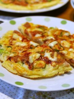 お好み焼きピザ-レシピのメイン写真