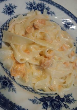 きしめん☆鮭クリーム風☆ダイエット-レシピのメイン写真