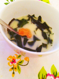 栄養満点✩超簡単✩豆乳白味噌海藻スープ-レシピのメイン写真