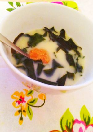 栄養満点✩超簡単✩豆乳白味噌海藻スープ-レシピのメイン写真