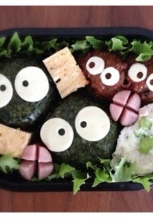 キャラ弁まっくろくろすけ♡-レシピのメイン写真