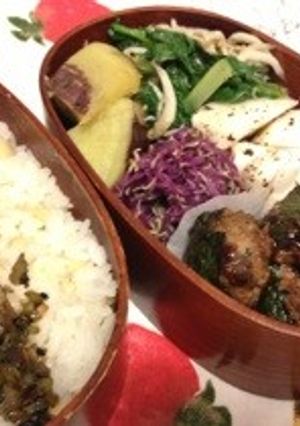 湘南ポークで！和風ごぼうハンバーグ弁当-レシピのメイン写真