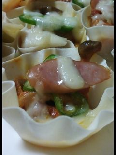 餃子の皮でカップピザ☆-レシピのメイン写真
