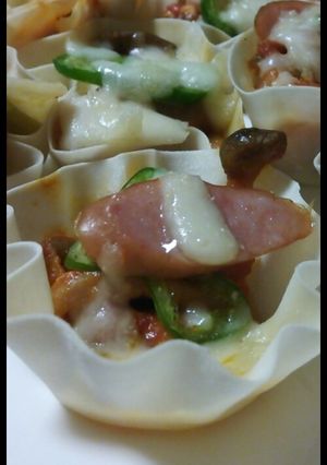 餃子の皮でカップピザ☆-レシピのメイン写真