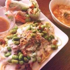 枝豆とチキンのクリームパスタ-レシピのメイン写真
