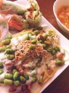 枝豆とチキンのクリームパスタ-レシピのメイン写真
