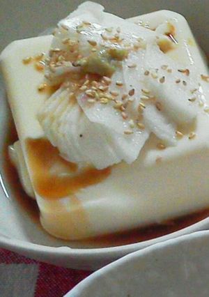 豆腐にシャキシャキ長芋わさびのせ☆-レシピのメイン写真