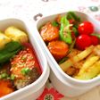 お弁当♪レンジで甘辛人参・いんげん竹輪