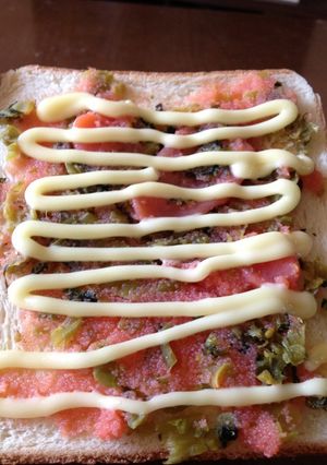 高菜明太マヨトースト-レシピのメイン写真