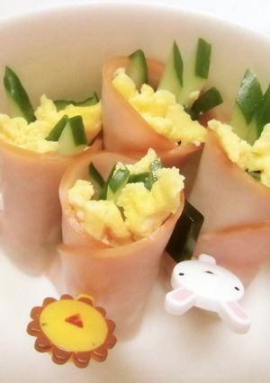 花束みたいなハム巻きキュウリ✿-レシピのメイン写真