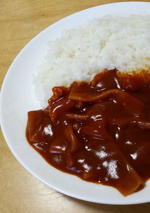 給料日前のハヤシライス②-レシピのメイン写真