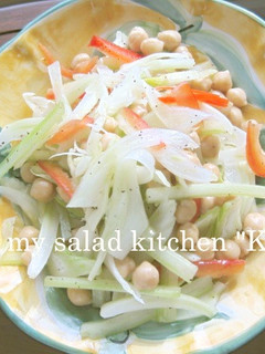 セロリとひよこ豆の爽やかサラダ-レシピのメイン写真