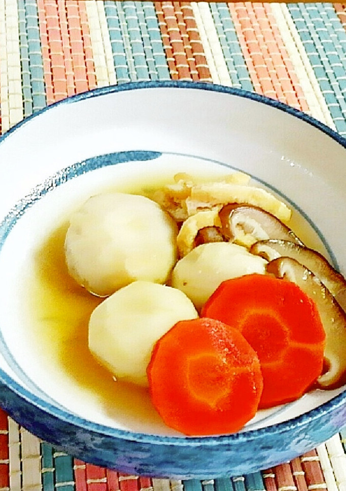小芋（里芋）とうす揚げ・椎茸の煮物♪-レシピのメイン写真