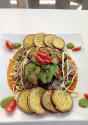 ナスと豚バラの重ね焼き！-レシピのメイン写真