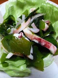 ワカメとイカのポン酢あえ-レシピのメイン写真
