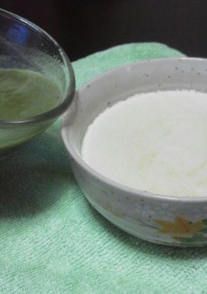 豆腐アイスの青汁シロップかけ-レシピのメイン写真