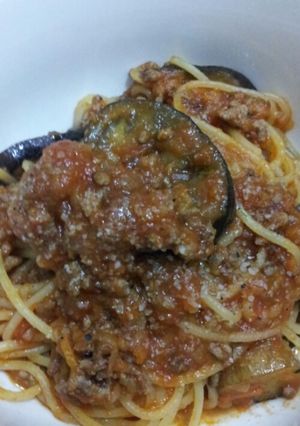 簡単！なすのミートソースパスタ-レシピのメイン写真