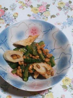 ゴーヤと竹輪の納豆和え-レシピのメイン写真