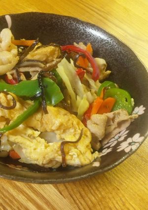 塩昆布で秋の麩ちゃんぷるー☆-レシピのメイン写真