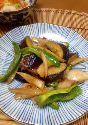 豚バラで♬茄子とピーマンの味噌炒め-レシピのメイン写真