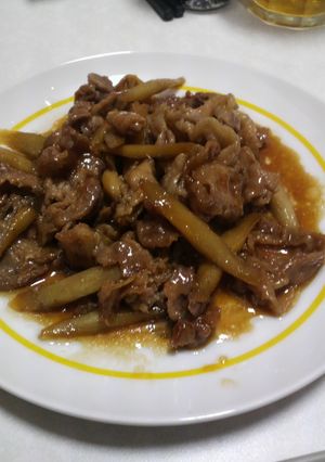簡単☆豚肉ごぼうエリンギ 甘辛炒め-レシピのメイン写真