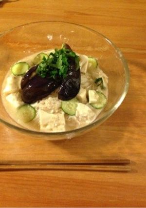 揚げ茄子の冷汁素麺-レシピのメイン写真