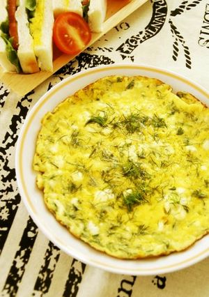 ディルとカッテージチーズのフリッタータ-レシピのメイン写真
