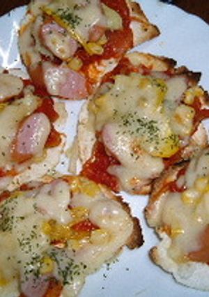 フライパンで薄焼きピザ-レシピのメイン写真