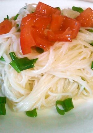 材料二つ　すぐ出来る素麺カッペリーニ風-レシピのメイン写真