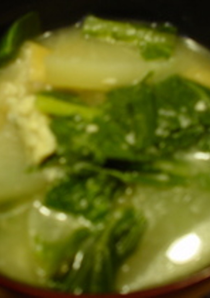 あぼし（青菜）の粕汁-レシピのメイン写真
