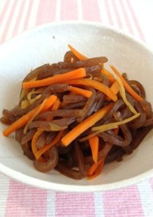 突きこんにゃくと人参の生姜煮-レシピのメイン写真