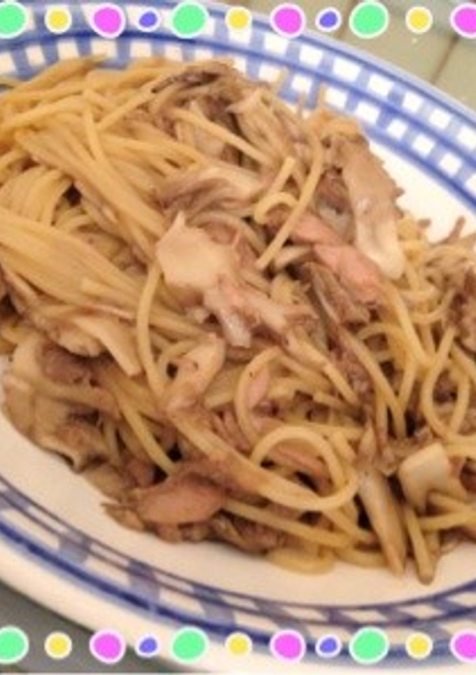 ツナと舞茸のバター醤油パスタ 簡単-レシピのメイン写真