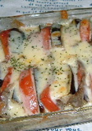 牛肉・なす・トマトのチーズ焼き-レシピのメイン写真
