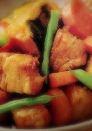 豚バラ肉とカボチャの煮物-レシピのメイン写真