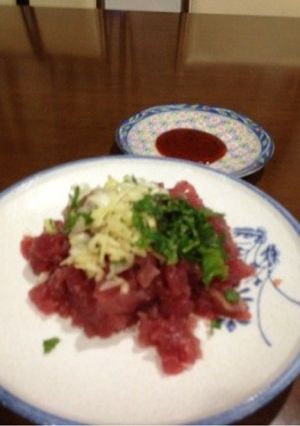 カツオのたたきユッケ風-レシピのメイン写真