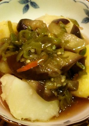 ピーマンとなすdeあんかけ粉ふきいも-レシピのメイン写真