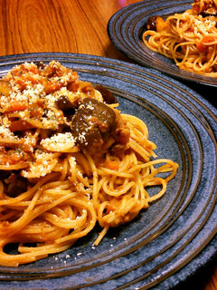 ナスとミートソースのパスタ-レシピのメイン写真