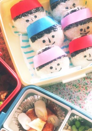 運動会に！ハチマキくんおにぎり弁当-レシピのメイン写真