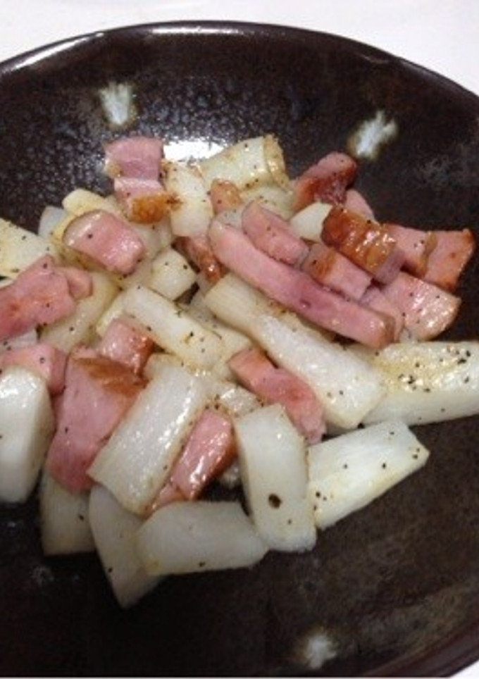 簡単長いもとベーコンのサクサク炒め-レシピのメイン写真