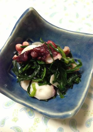 タコとニラのペペロンチーノ風-レシピのメイン写真