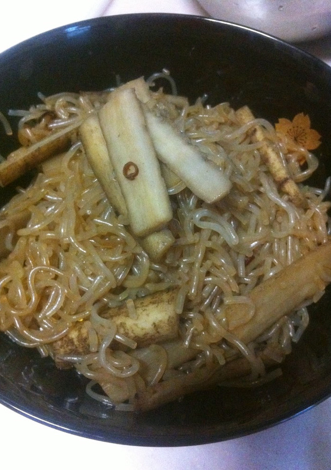 ごぼうと白滝（蒟蒻）のピリ辛煮-レシピのメイン写真