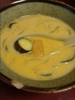 かぼちゃとなすの豆乳スープ-レシピのメイン写真