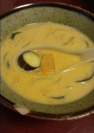 かぼちゃとなすの豆乳スープ-レシピのメイン写真