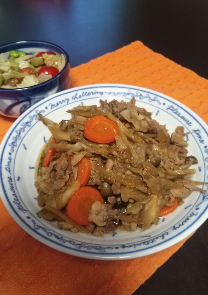 豚肉ときのこのすき煮-レシピのメイン写真