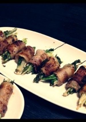水菜のカリカリニンニク巻き-レシピのメイン写真