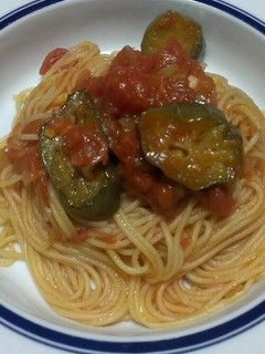 ナスとトマトのシンプルパスタ-レシピのメイン写真