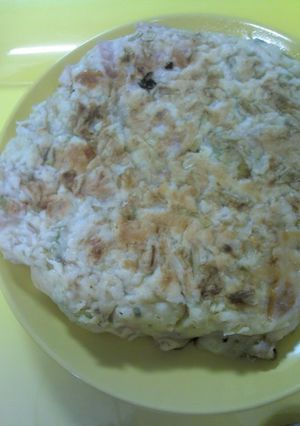 パんケーキ風。チーズとりんごのお好み焼き-レシピのメイン写真