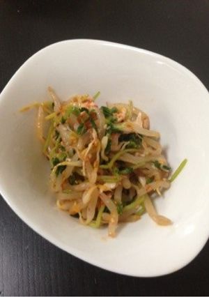 簡単おつまみ♪ヘルシーもやし豆苗ナムル-レシピのメイン写真